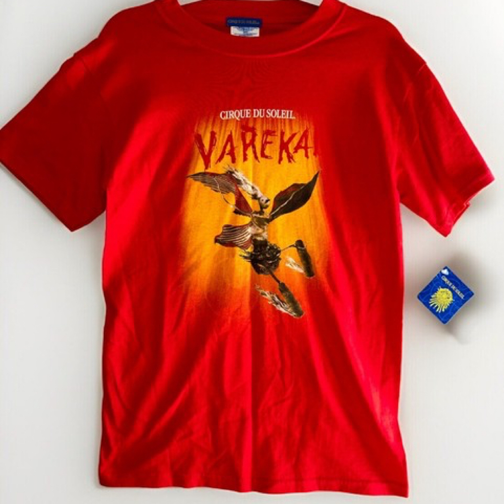 Cirque Du Soleil Vareka Adult Small Shirt 2002 Varekai Red Dance Theatre Y2K
